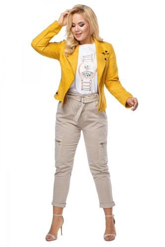 kurtka ramoneska z imitacji zamszu