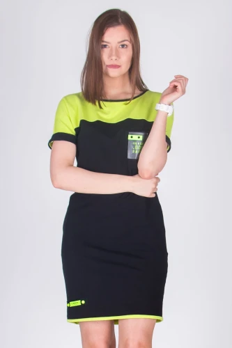 SUKIENKA SPORTOWA Z KIESZONKĄ LIMONKA