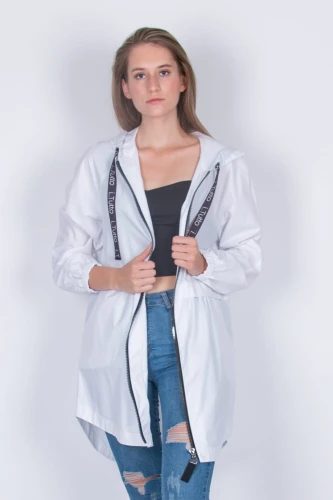 KURTKA LETNIA BIAŁA OVERSIZE