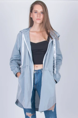 KURTKA LETNIA POPIEL OVERSIZE