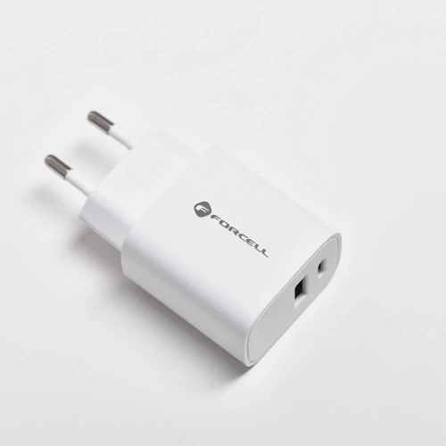Ładowarka Sieciowa Forcell ze złączem USB typ C - 3A 45W z funkcją ładowania PD i QC 4.0